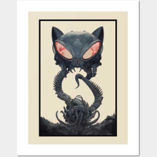 Robot evil cat Posters and Art